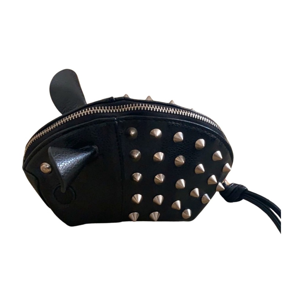 Fiona Lang London Black Spiked Mouse Clutch- New